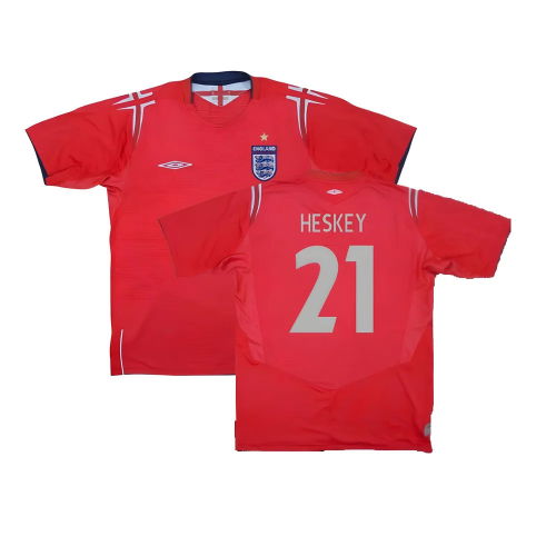England 2004-06 Away Shirt (XL) (Excellent) (Heskey 21)  England 2004-06 Away Shirt (XL) (Excellent) (Heskey 21)