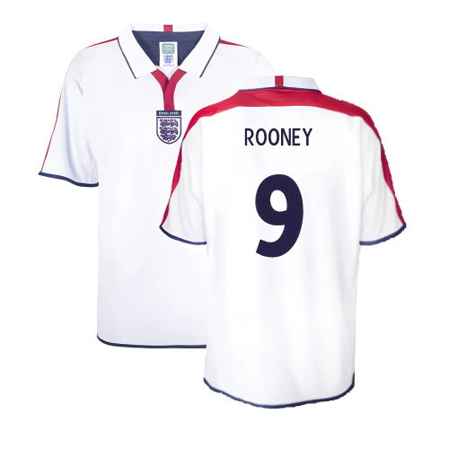 England 2004 Retro Football Shirt (Rooney 9)