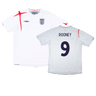 England 2005-07 Home Shirt (L) (Very Good) (ROONEY 9)