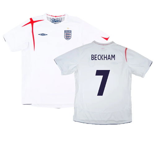 England 2005-07 Home Shirt (M) (Excellent) (BECKHAM 7)