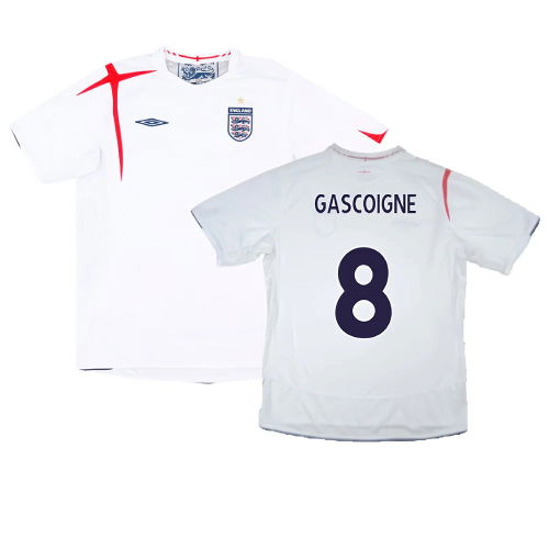 England 2005-07 Home Shirt (M) (Excellent) (GASCOIGNE 8)