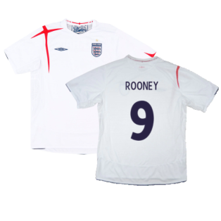 England 2005-07 Home Shirt (M) (Excellent) (ROONEY 9)