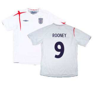 England 2005-07 Home Shirt (M) (Very Good) (ROONEY 9)