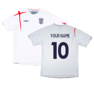 England 2005-07 Home Shirt (M) (Very Good) (Your Name)