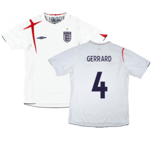 England 2005-07 Home Shirt (S) (Fair) (GERRARD 4)