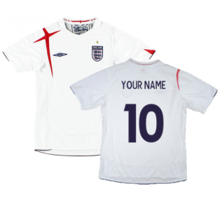 England 2005-07 Home Shirt (S) (Fair) (Your Name)