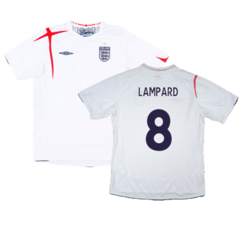 England 2005-07 Home Shirt (XL) (Excellent) (LAMPARD 8)