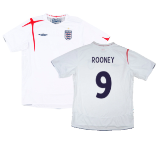 England 2005-07 Home Shirt (XL) (Excellent) (ROONEY 9)