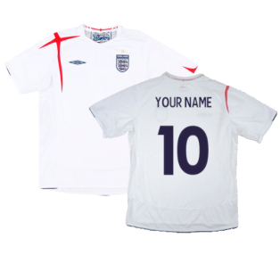 England 2005-07 Home Shirt (XL) (Good) (Your Name)