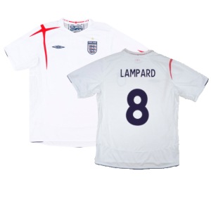England 2005-07 Home Shirt (XL) (Mint) (LAMPARD 8)