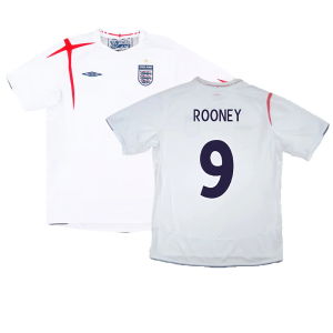 England 2005-07 Home Shirt (XL) (Mint) (ROONEY 9)