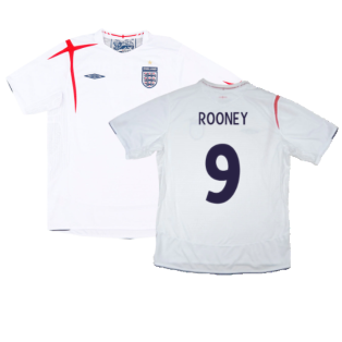 England 2005-07 Home Shirt (XL) (Mint) (ROONEY 9)