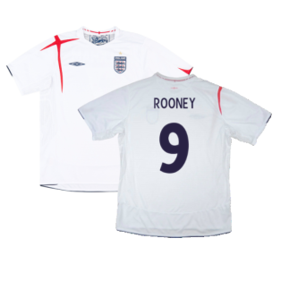 England 2005-07 Home Shirt (XL) (Very Good) (ROONEY 9)