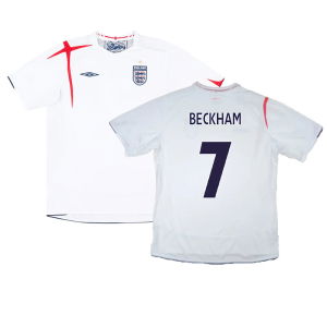 England 2005-07 Home Shirt (XXL) (Very Good) (BECKHAM 7)