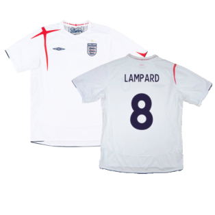 England 2005-07 Home Shirt (XXL) (Very Good) (LAMPARD 8)