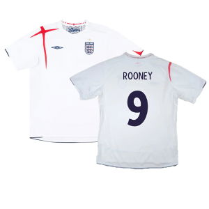 England 2005-07 Home Shirt (XXL) (Very Good) (ROONEY 9)