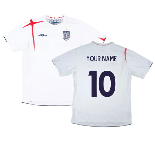 England 2005-07 Home Shirt (XXL) (Very Good) (Your Name)