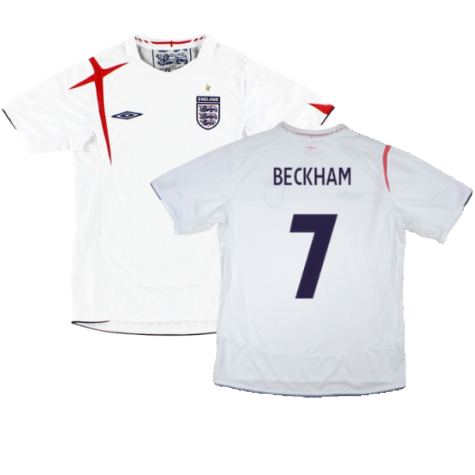 England 2005-2007 Home Shirt (M) (Excellent) (Excellent) (BECKHAM 7)