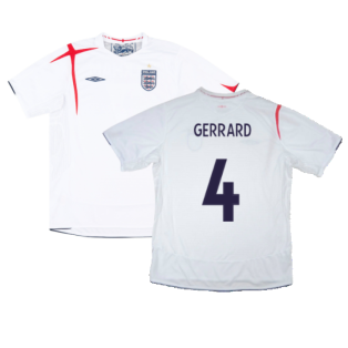 England 2005-2007 Home Shirt (XL) (Excellent) (GERRARD 4)