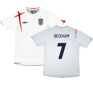 England 2005-2007 Home Shirt (XL) (Very Good) (BECKHAM 7)