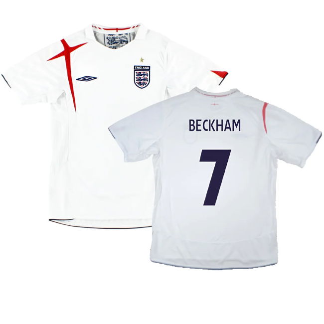 England 2005-2007 Home Shirt (XL) (Very Good) (BECKHAM 7)