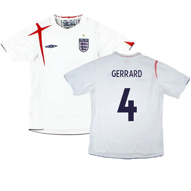 England 2005-2007 Home Shirt (XL) (Very Good) (GERRARD 4)