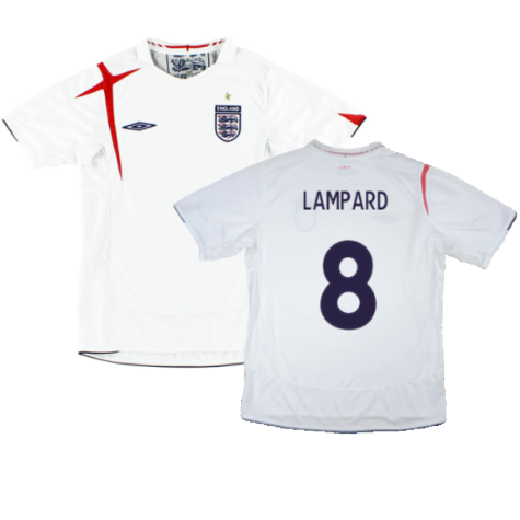 England 2005-2007 Home Shirt (XL) (Very Good) (LAMPARD 8)