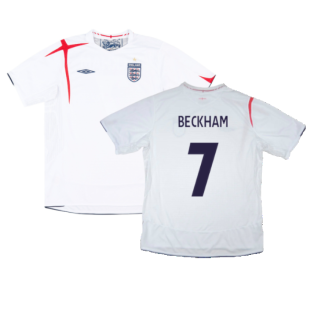 England 2005-2007 Home Shirt (XXL) (Excellent) (BECKHAM 7)