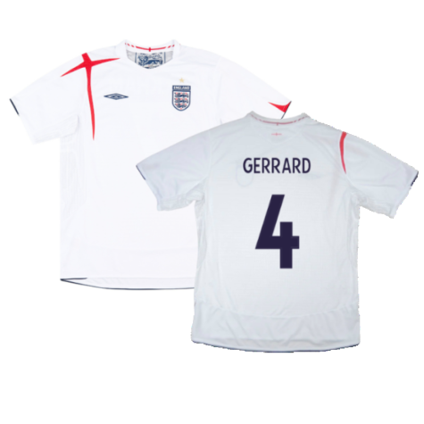 England 2005-2007 Home Shirt (XXL) (Excellent) (GERRARD 4)