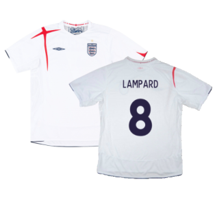 England 2005-2007 Home Shirt (XXL) (Excellent) (LAMPARD 8)