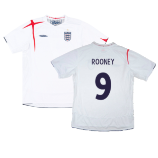 England 2005-2007 Home Shirt (XXL) (Excellent) (ROONEY 9)