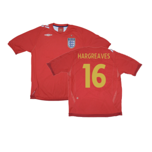 England 2006-08 Away Shirt (M) (Excellent) (HARGREAVES 16)