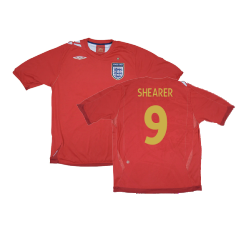 England 2006-08 Away Shirt (M) (Excellent) (SHEARER 9)