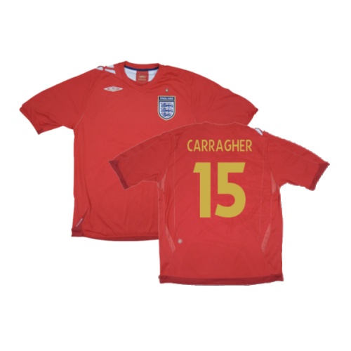England 2006-08 Away Shirt (M) (Very Good) (CARRAGHER 15)