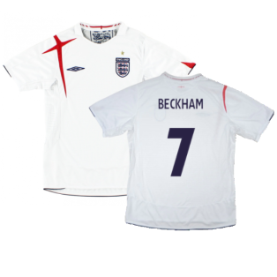 England 2006-08 Home Shirt (L) (Good) (BECKHAM 7)