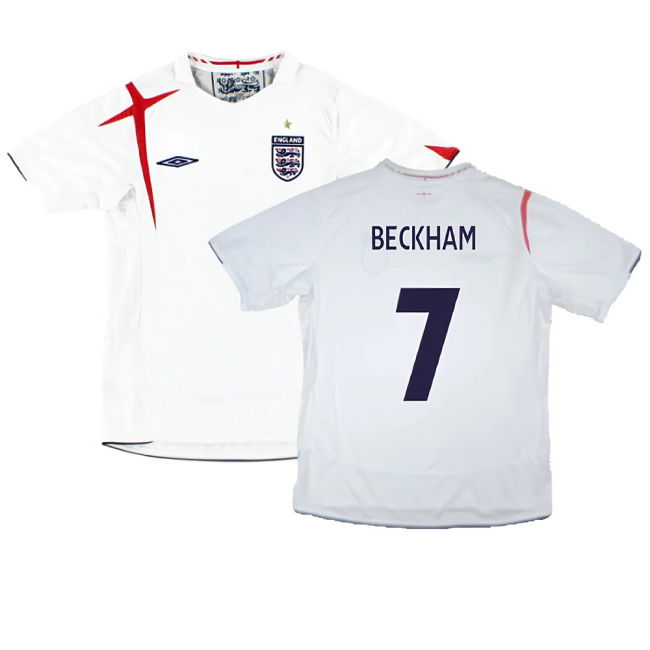 England 2006-08 Home Shirt (XL) (Excellent) (BECKHAM 7)