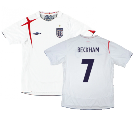 England 2006-08 Home Shirt (XL) (Good) (BECKHAM 7)