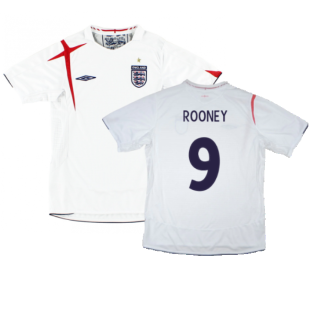 England 2006-08 Home Shirt (XL) (Good) (ROONEY 9)