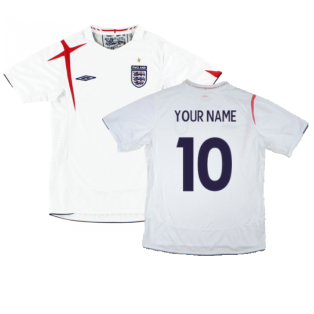 England 2006-08 Home Shirt (XL) (Good) (Your Name)