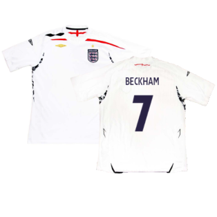 England 2007-09 Home Shirt (2XL) (Excellent) (BECKHAM 7)