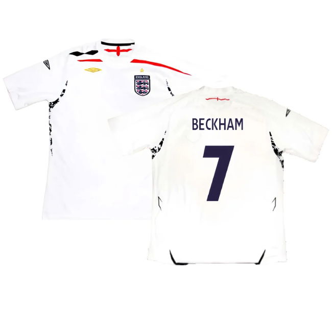 England 2007-09 Home Shirt (2XL) (Excellent) (BECKHAM 7)