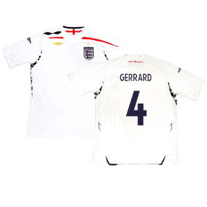 England 2007-09 Home Shirt (2XL) (Excellent) (GERRARD 4)