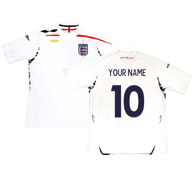 England 2007-09 Home Shirt (2XL) (Excellent) (Your Name)
