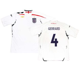 England 2007-09 Home Shirt (Excellent) (GERRARD 4)