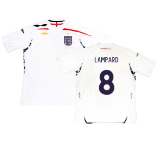 England 2007-09 Home Shirt (L) (Very Good) (LAMPARD 8)