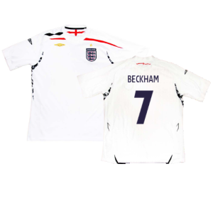 England 2007-09 Home Shirt (M) (Fair) (BECKHAM 7)