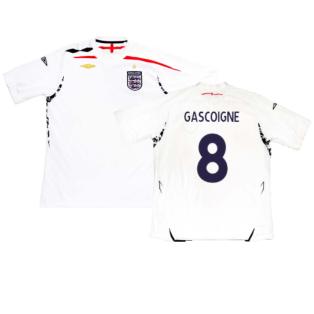 England 2007-09 Home Shirt (M) (Fair) (GASCOIGNE 8)