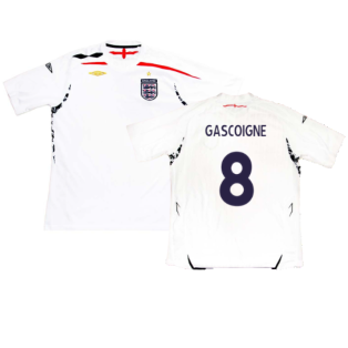 England 2007-09 Home Shirt (M) (Very Good) (GASCOIGNE 8)