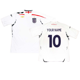 England 2007-09 Home Shirt (M) (Very Good) (Your Name)