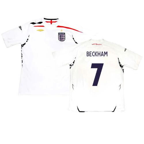 England 2007-09 Home Shirt (XL) (Excellent) (BECKHAM 7)